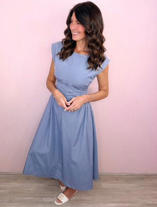 Ruched Waist Midi Dress