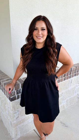 Elevated Throw On Dress (Black)