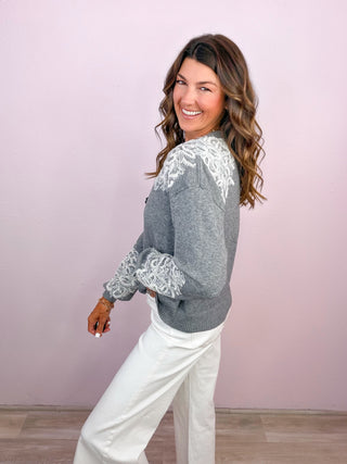 Lace Impression Cardigan