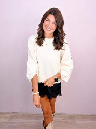 Satin & Lace Shorts - Black