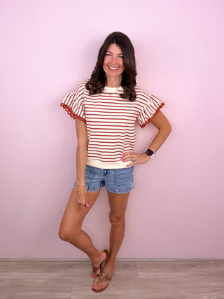 Sweet Detail Stripe Top