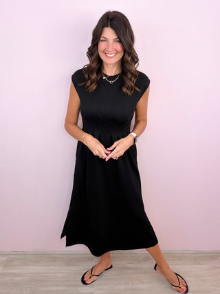 Elevated Throw On Midi Dress