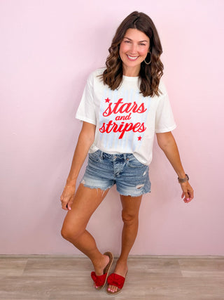 Stars & Stripes Crop T-shirt
