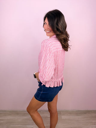 Rosé All Day Ruffle Top