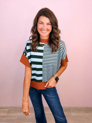 The Mixed Signals Stripe Sweater Top