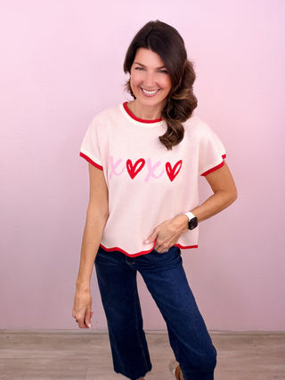 Sweetheart Style Sweater Top