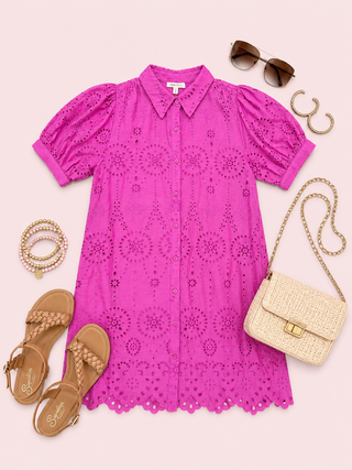 Eyelet Edition Dress