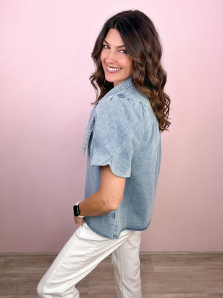 Statement Maker Denim Top