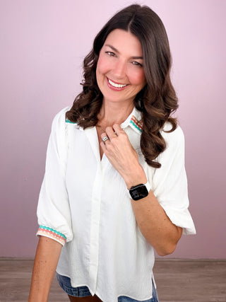 Easy Going Days Top (White)