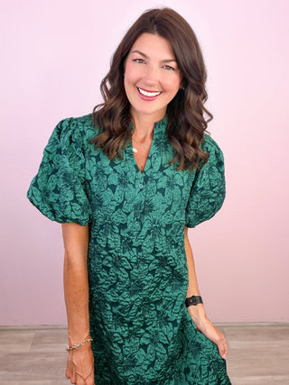 Gracefully Yours Midi Dress (Hunter)