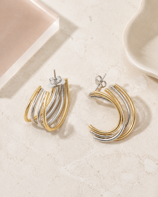 Mixed Metal Moments Earrings