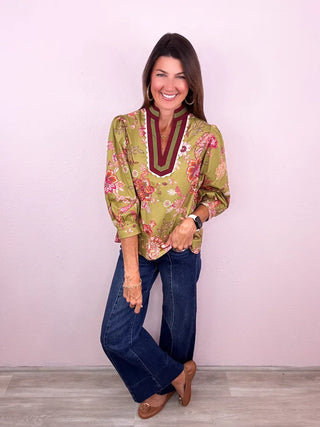 RISEN Tummy Control Wide Flare Denim