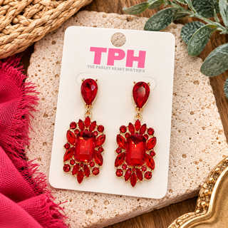 The Ruby Radiance Statement Earrings