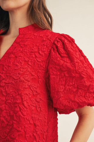 Gracefully Yours Midi Dress (Red)