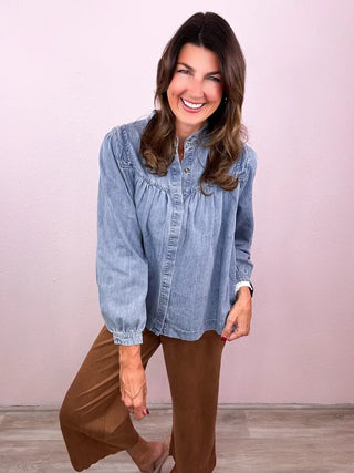 Updated Style Denim Top