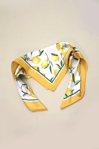 Lemon Silky Bandana Scarf