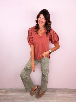 MICA Olive Wide Leg Denim