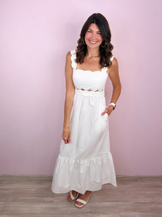 Sweet Details Maxi Dress (Ivory)