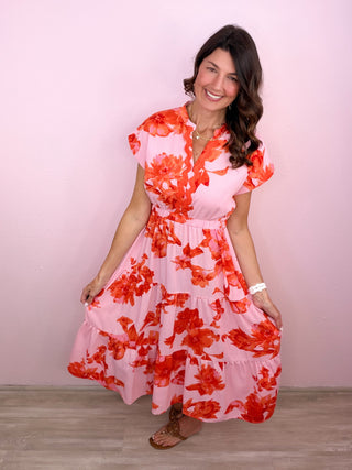 Sunset Style Midi Dress