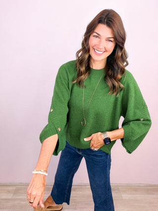 The Easy Elegance Sweater - Pine