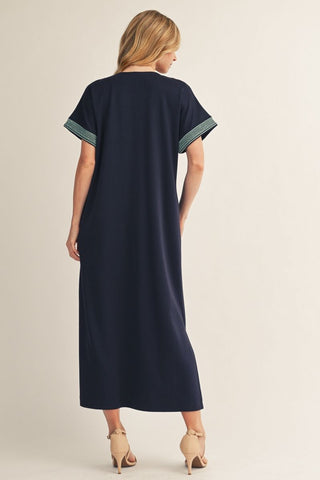 Effortlessly Timeless Midi Dress (Navy)