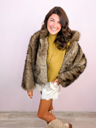 Scalloped Class Top - Martini Olive