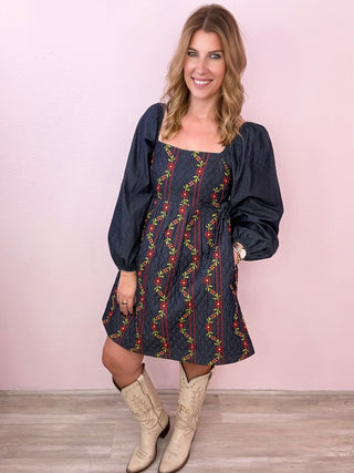 Quilted Vision Denim Dress