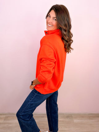 Bolder Season Ready Fleece Lined Pullover - Orange