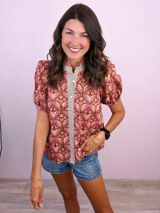 Gather & Grace Top (Brown)