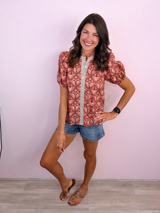 Gather & Grace Top (Brown)