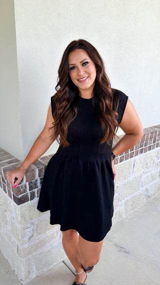 Elevated Throw On Dress (Black)