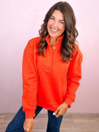 Bolder Season Ready Fleece Lined Pullover - Orange