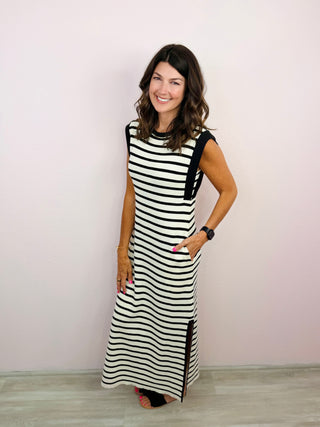 Clean Lines Midi Dress (Cream)