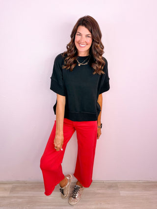 Everyday Essential Knit Top (Black)