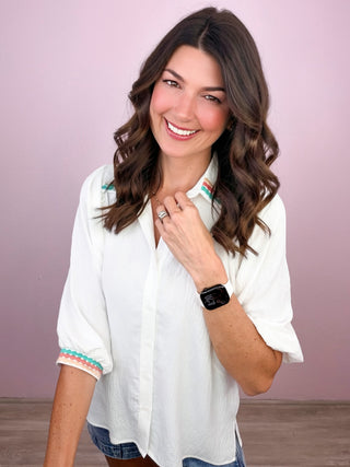 Easy Going Days Top (White)