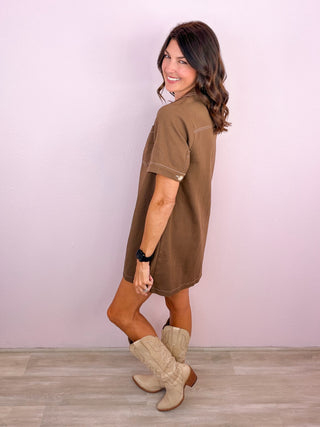 State of Mind Dress - Brown