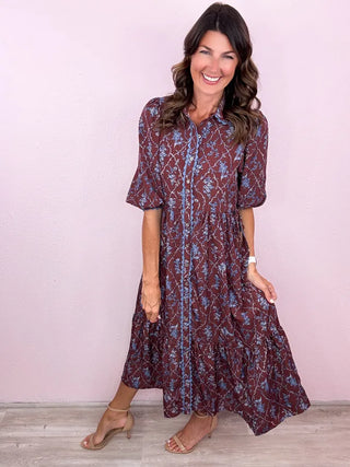 Through The Garden Midi Dress