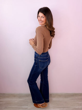 RISEN Tummy Control Flare Denim