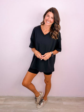 Off-Duty Relaxed Shorts Set - Black