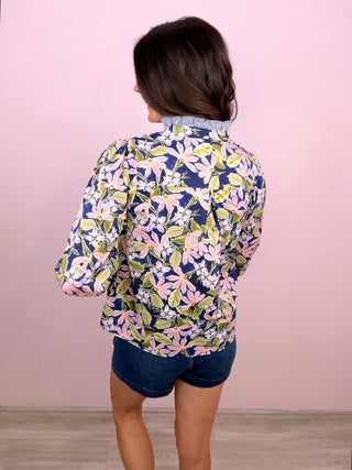 Petals & Pinstripes Top