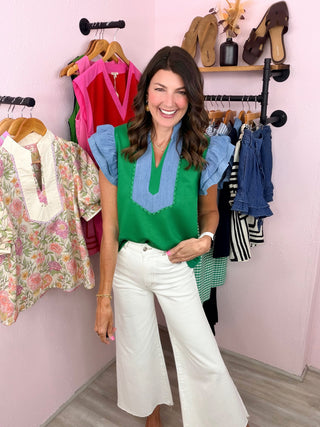 Sweet & Structured Top (Green)