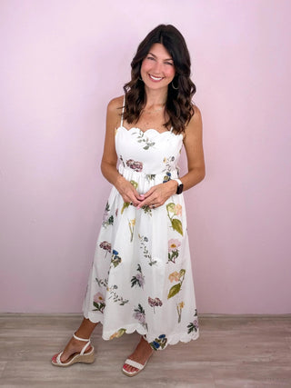 Sweet Escape Midi Dress (Ivory)