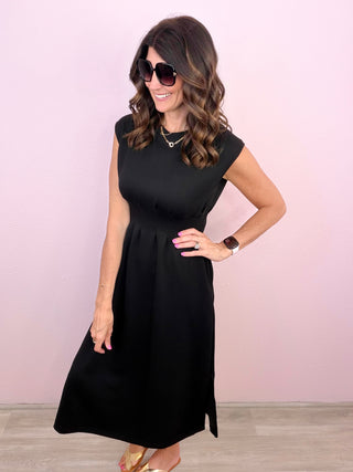 Elevated Throw On Midi Dress