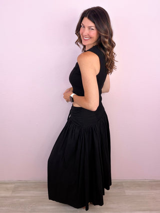 Effortless Moment Maxi Skirt (Black)