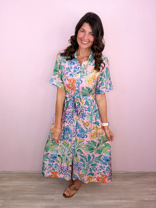 Botanical Breeze Midi Dress