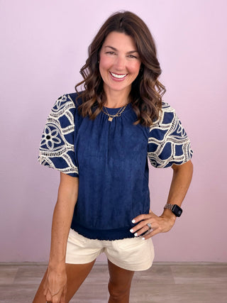The Something Special Crochet Sleeve Top