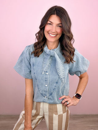 Statement Maker Denim Top