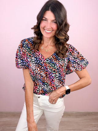 Color Rush Leopard Top