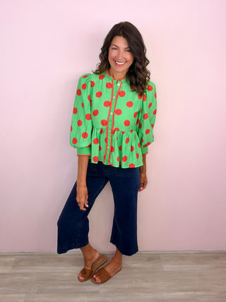 Spot On Blouse (Green)