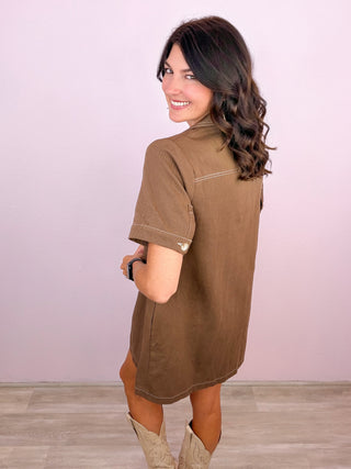 State of Mind Dress - Brown
